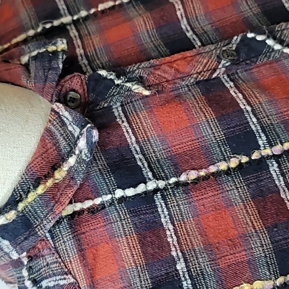 Bdg Urban Outfitters Plaid Yarn Detailed Ribbing Button Down - Picture 3 of 9